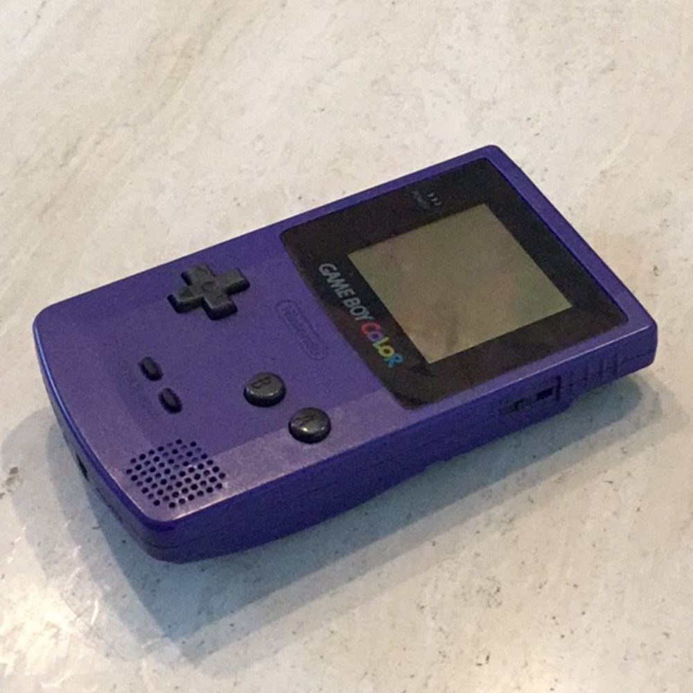 Nintendo Gameboy Color Console System Grape Purple Handheld Game Boy Authentic - Picture 8 of 16